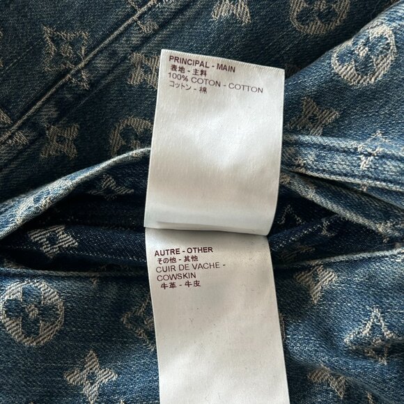 Louis Vuitton Supreme Blue & White Monogram Denim Jacket - Picture 5 of 6